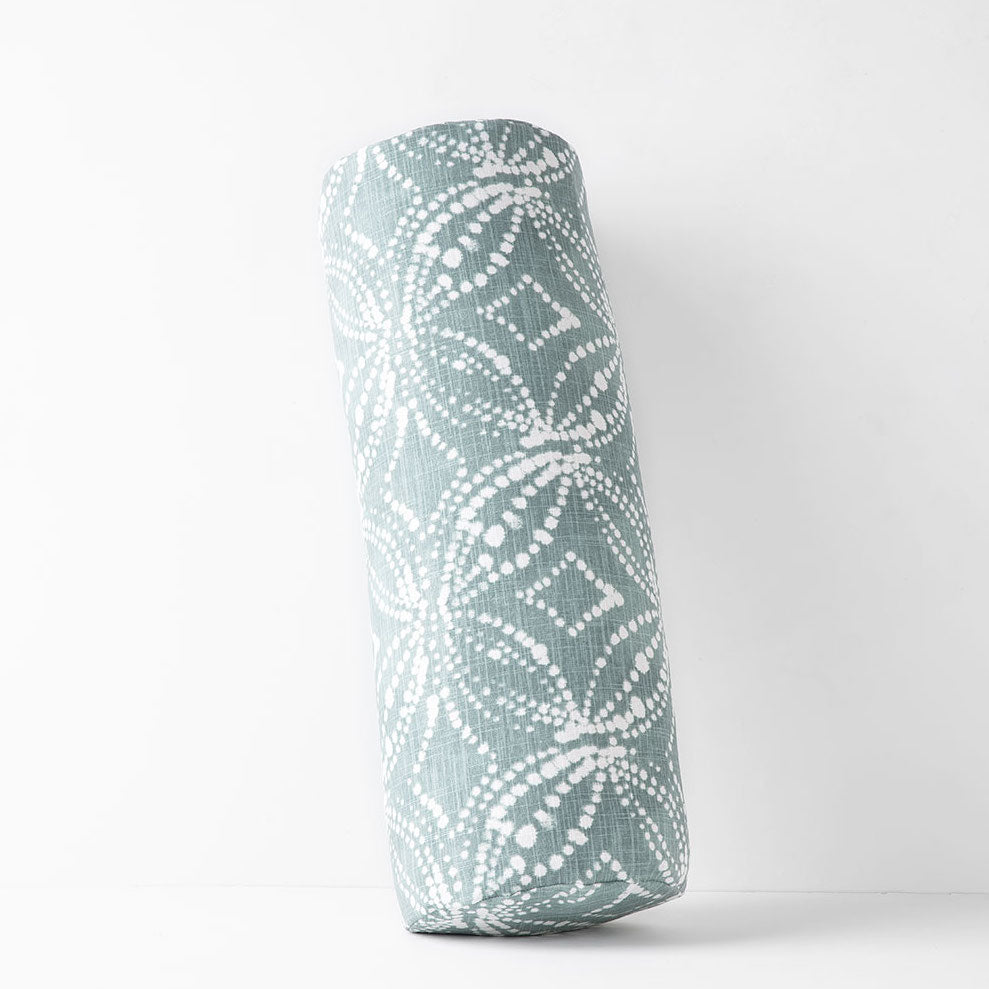 Halfmoon Cylindrical Bolster Batik upright